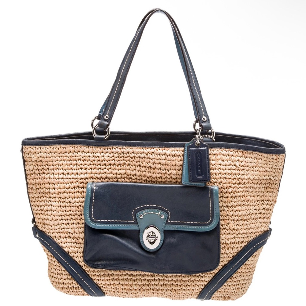 Coach Raffia Tote - Picture 1 of 11